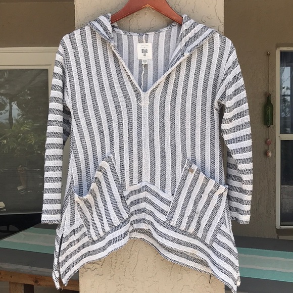 Billabong Tops - Billabong, stripe, shadow heart Baja beach hoodie